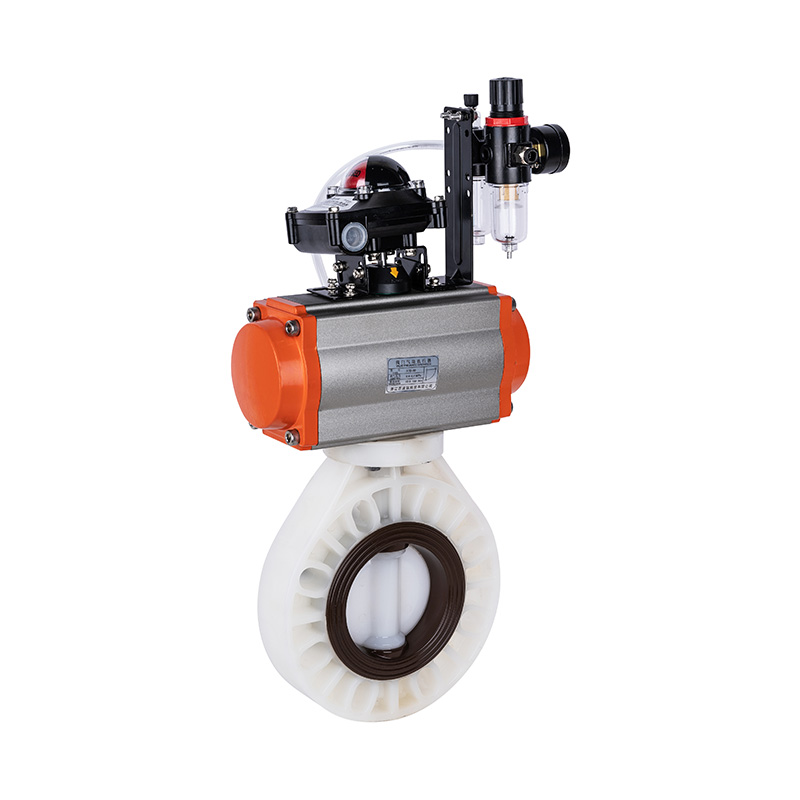 PVDF D671X-10F Pneumatic Butterfly Valve DN32-1000 GB Standard