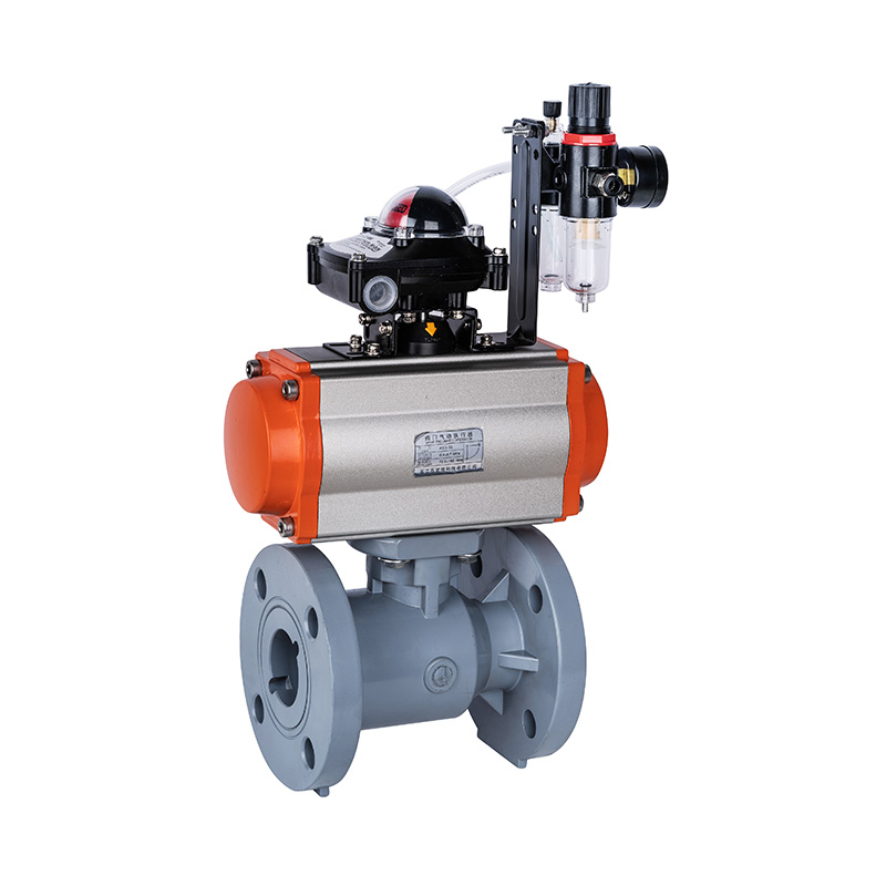 PVC-C Q641F-10V Pneumatic Flange Ball Valve DN20-300 20A-300A JIS Standard