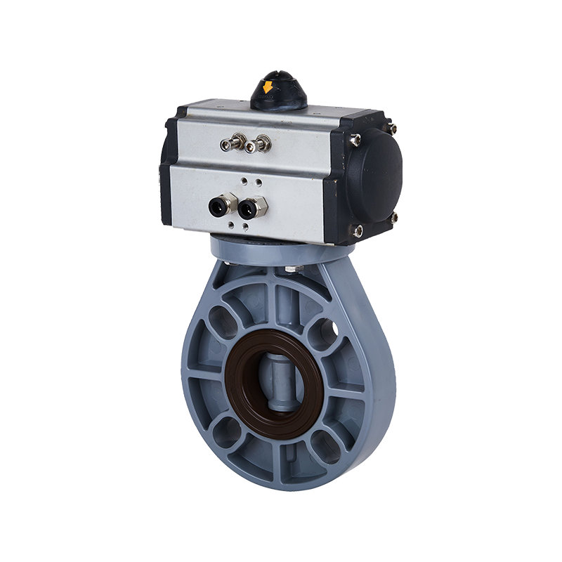 CPVC Pneumatic Butterfly Valve DN32-1000