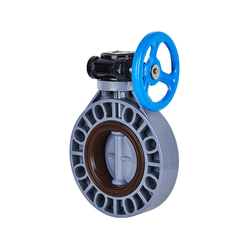 CPVC Jenis B Worm-Gear Butterfly Valve DN40-200