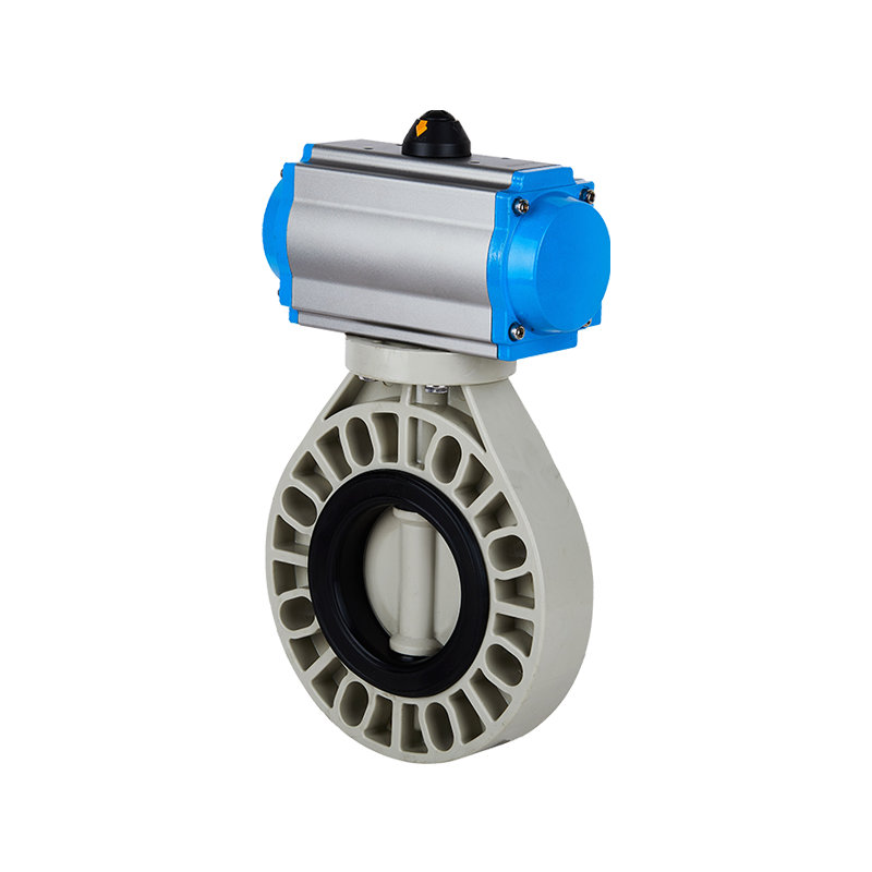 PPH Pneumatic Butterfly Valve DN32-1000