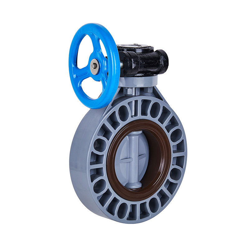 PVC-C D371X-10V Worm-Gear Butterfly Valve DN40-1000 1-1/2'-30' ANSI Standard