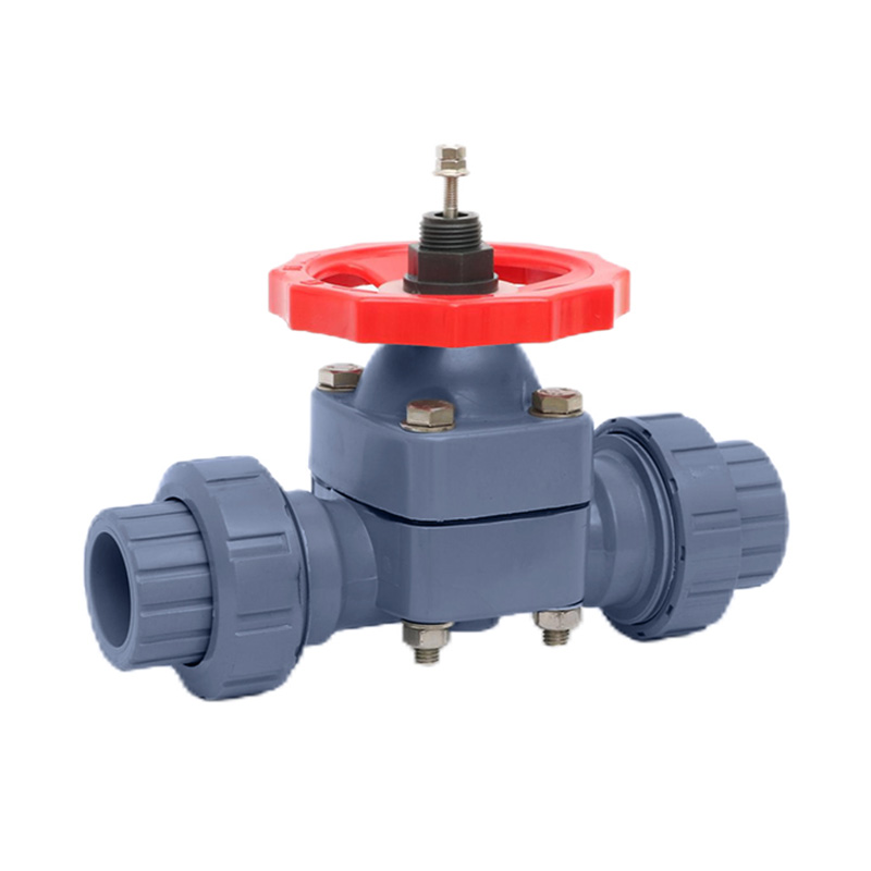 PVC-C G61F-10V Double Union Diaphragm Valve DN25 GB Standard